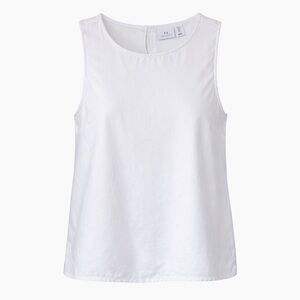 Linen blend Tank Top - White size L